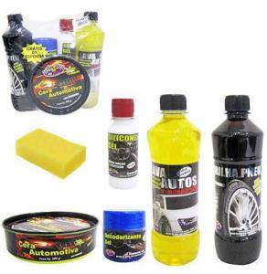 Kit carro 5x1 - Shampoo 500ml - Pretinho 500ml - Silicone 250g - Cheirinho 60g - Cêra 500g